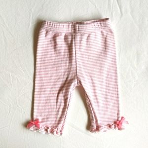 laura ashley baby pink & white striped pants 3 months